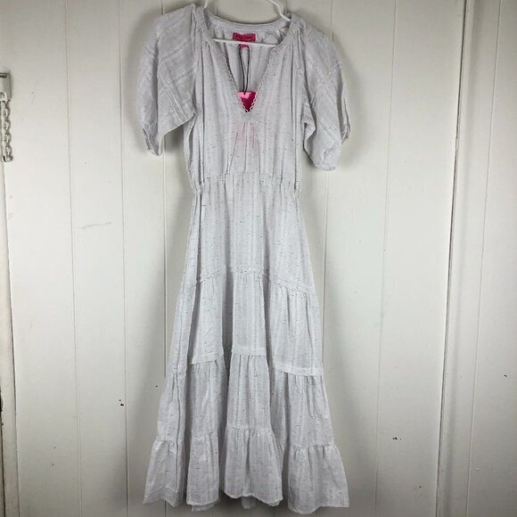 Betsey Johnson Snow White Speckled Lined Tiered X-Small Dress - Picture 2 of 10